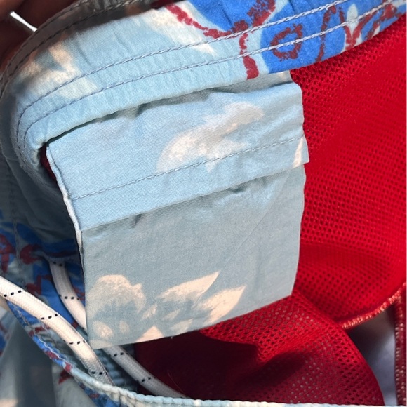 Ralph Lauren Chaps Vintage Light Blue Floral Swimwear Large - Picture 9 of 10